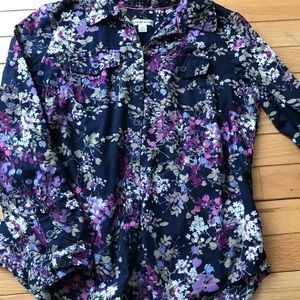 Floral button up shirt